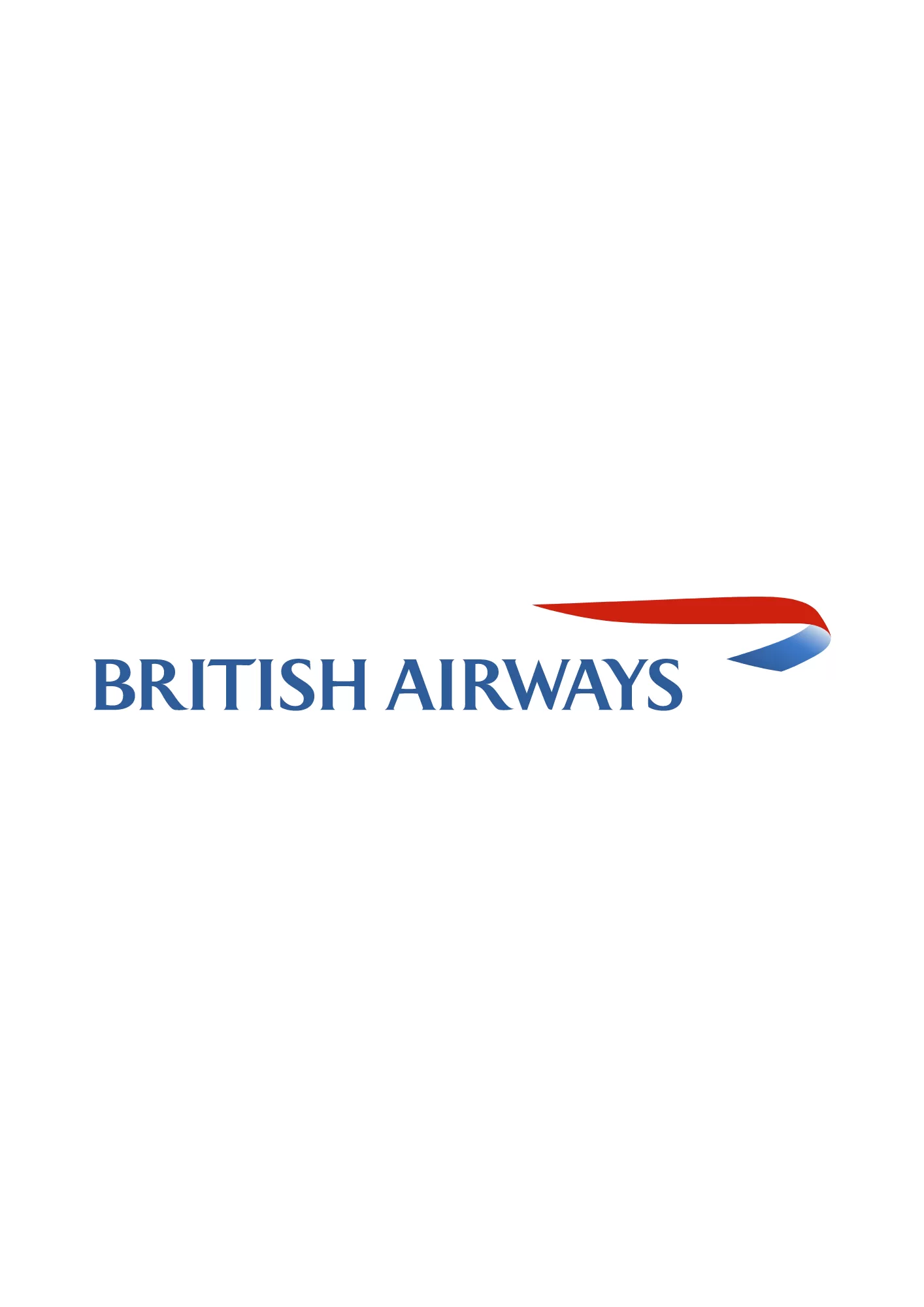 Het logo van vliegtuigmaatschappij British Airways