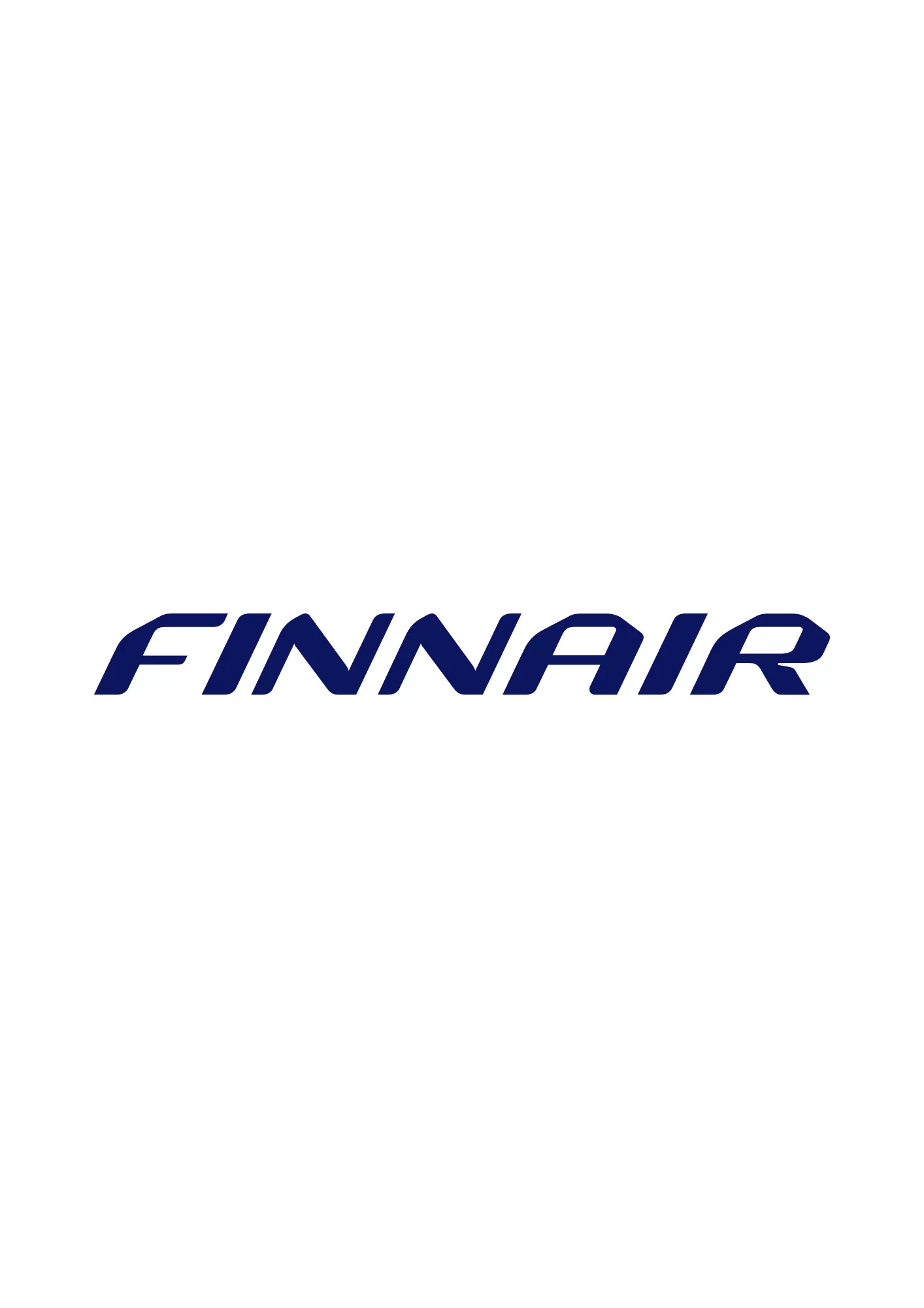 Het logo van vliegtuigmaatschappij Finnair
