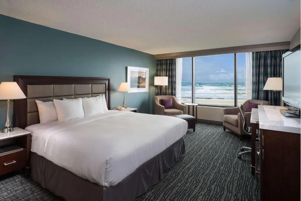 Kamer met uitzicht op de zee in het Hotel Hilton Oceanfront